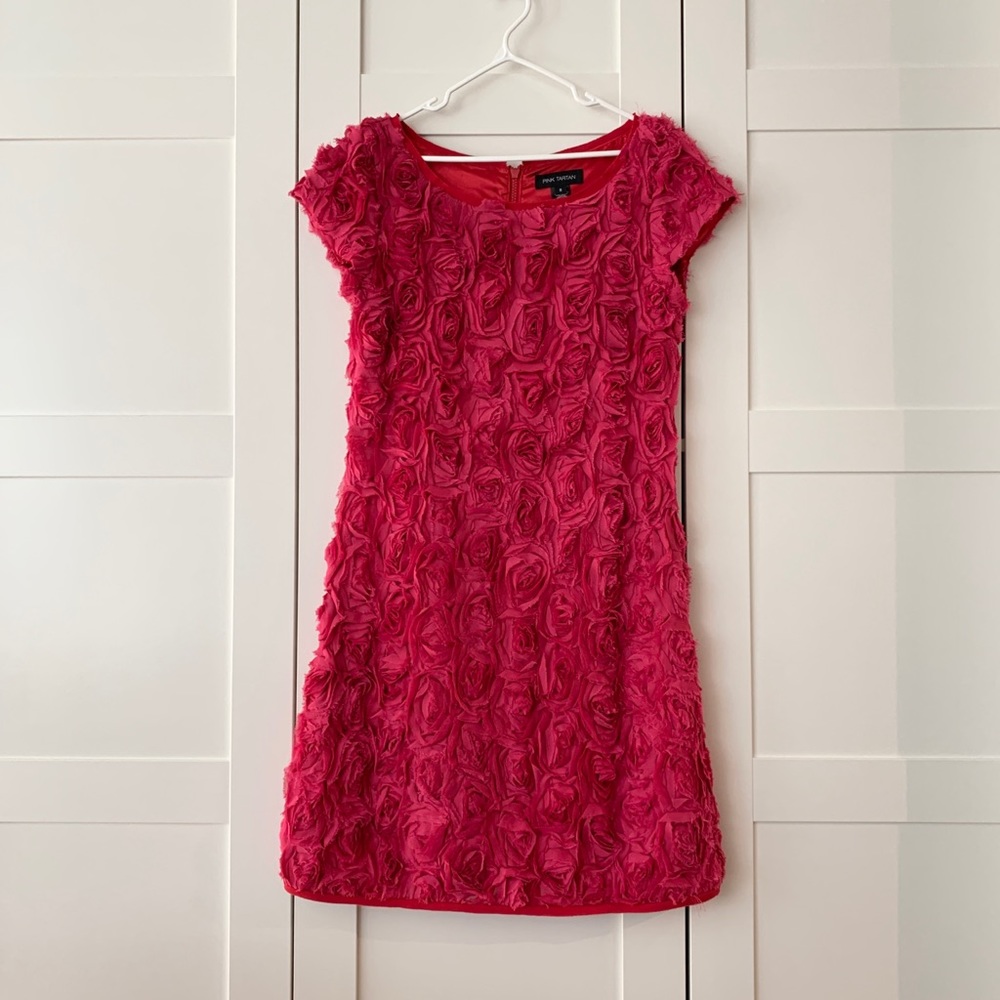 Pink Tartan Rosebud Cocktail Dress